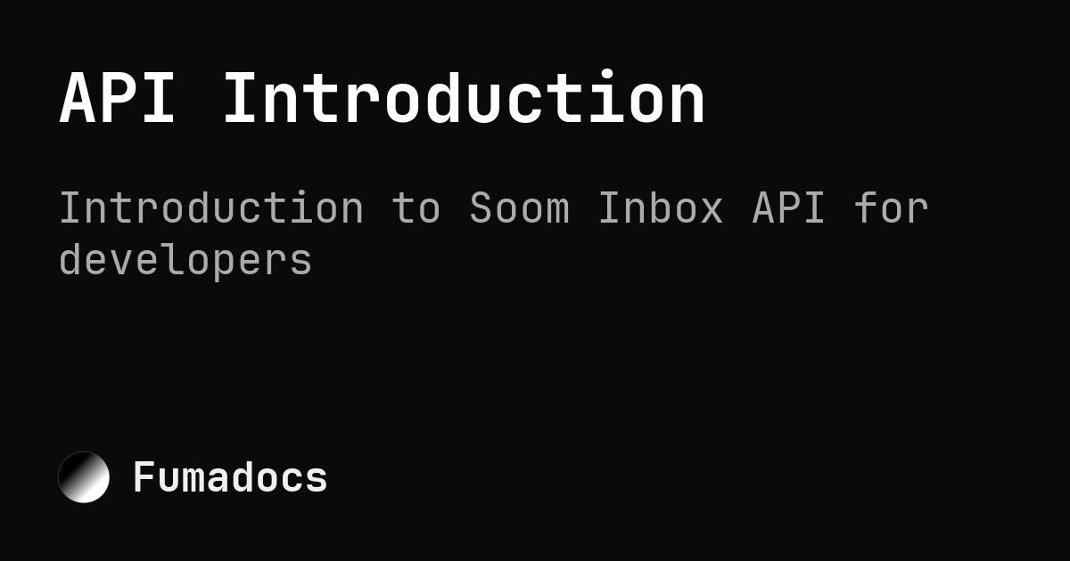 API Introduction | Soom AI - Enterprise AI That Builds Industry Leaders
